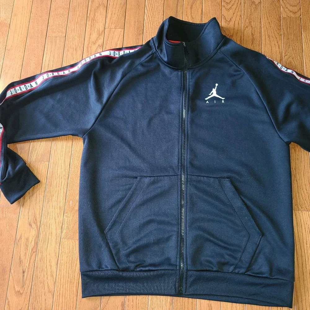 Nike Air Jordan Jumpman Tricot Jacket Men's Size Med Black Red White Full Zip